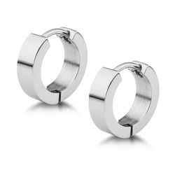 Plain Steel Huggies - Various Plated Versions Plain Steel Huggies - Various Plated Versions